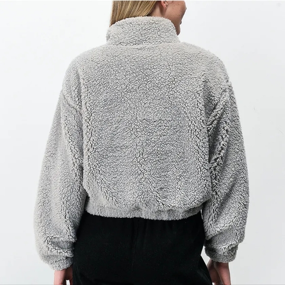 *NEW* Fuzzy Gray Teddy Bear Pullover Sweater | Hippie Rose, XS - Picture 6 of 7